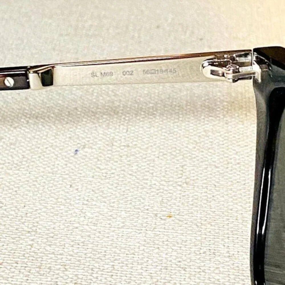 NWT Yves Saint Laurent SLM69-002 Black 56mm Sunglasses - Picture 8 of 12